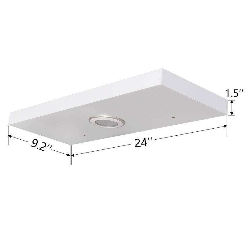 WELLAND White Floating Shelf with Touch-Sensing Battery Powered LED Light,Wall Mounted Display Shelves for Entrance, Living Room, Bedroom, Kitchen and Bathroom (24-INCH, White) - Image 3